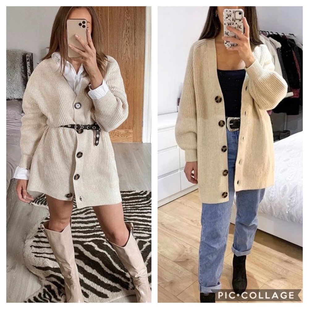 NWT H&M *Blogger Fave* Rib-Knit Cardigan - Picture 2 of 4